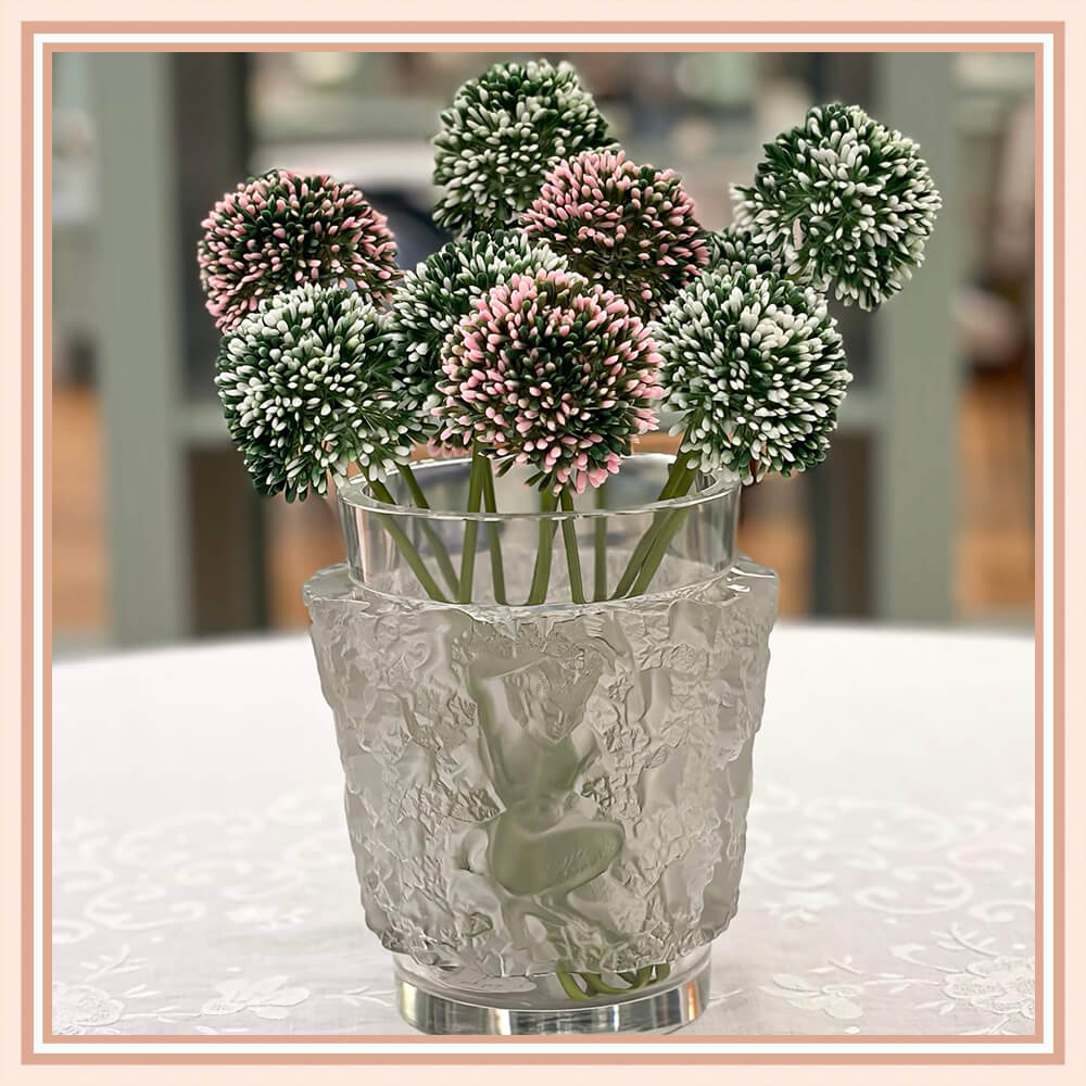 Lalique “Bacchus" Crystal Vase