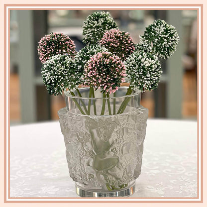 Lalique “Bacchus" Crystal Vase