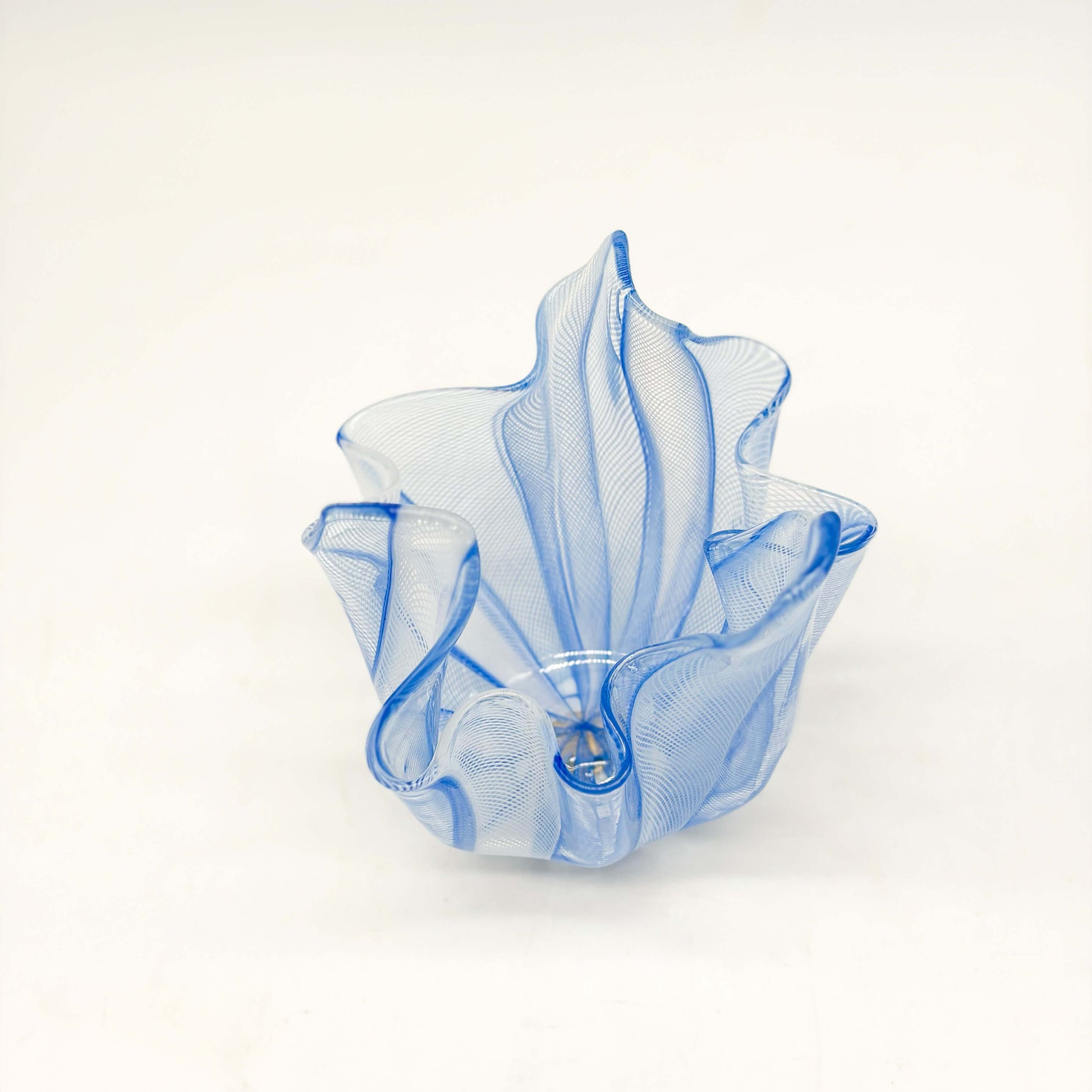 Set of 3 Ocean Blue Small Decorative Fazzoletto Vases - Galleria Fossi 33