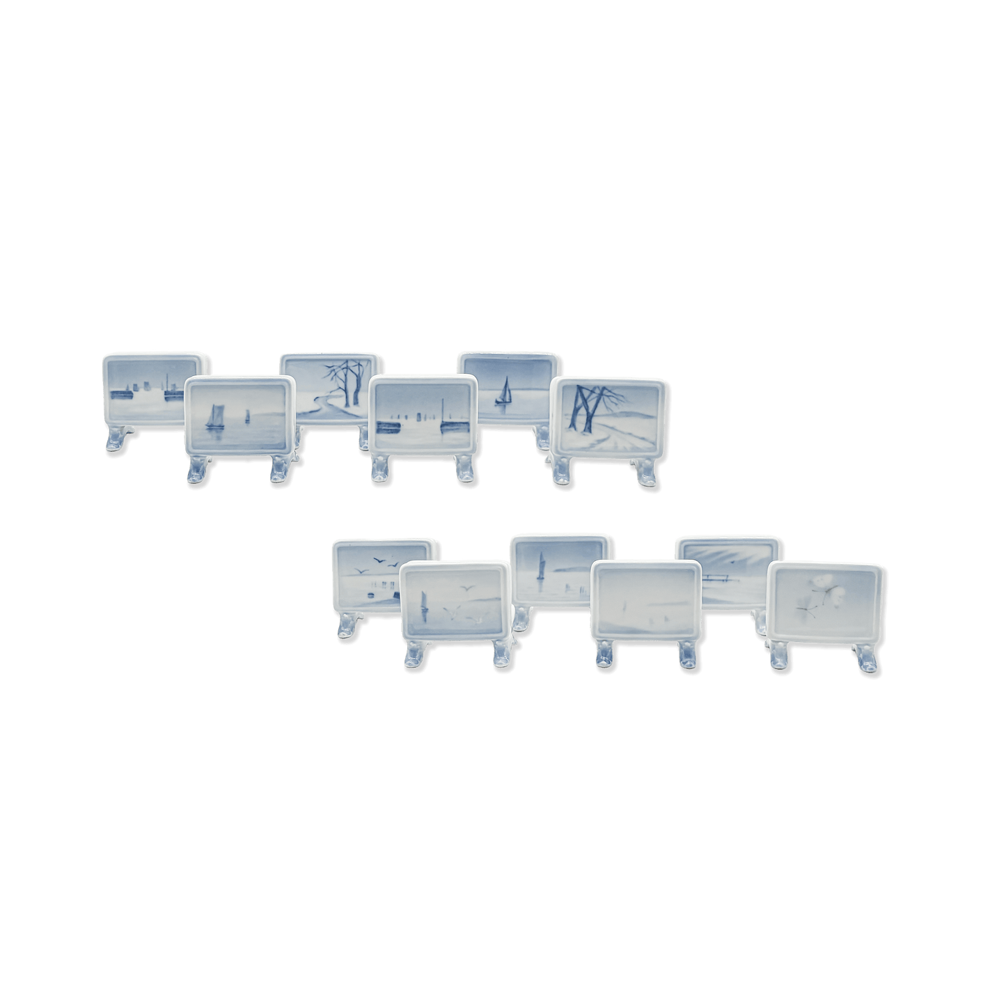 Set of 12 Porcelain Place Card Holder