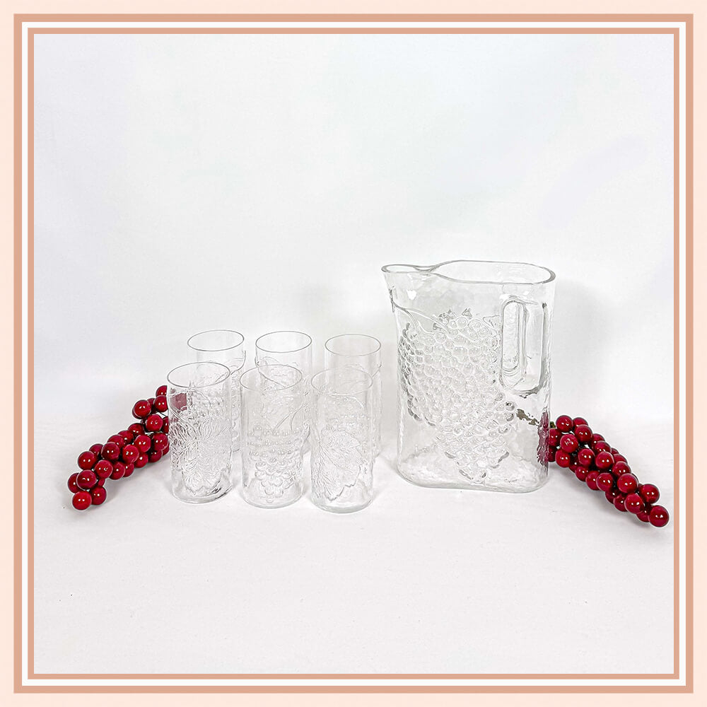 Vintage Riedel Crystal Pitcher and Glasses Set