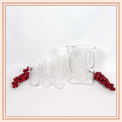 Vintage Riedel Crystal Pitcher and Glasses Set