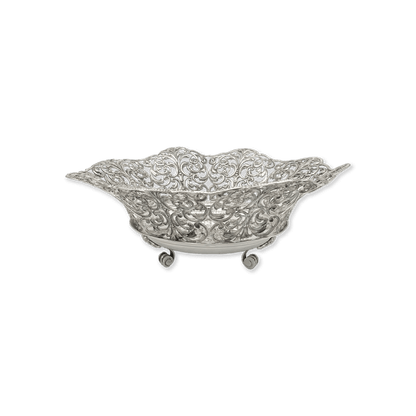 Pierced Silver Fruit Basket