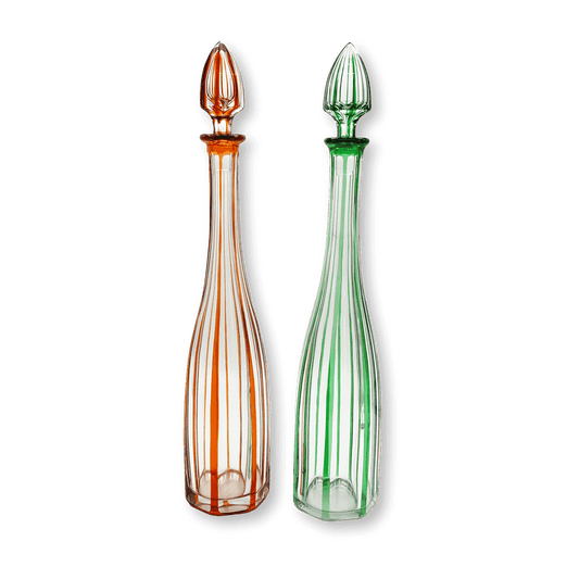 Pair of Two-Tone Crystal Carafes - Galleria Fossi 33