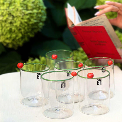 Venini Murano Cherry Glasses Set - Galleria Fossi 33