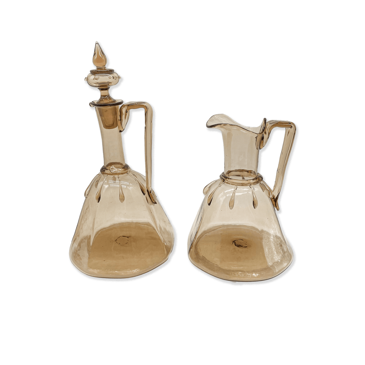 Venini Straw-colored Glass Carafes